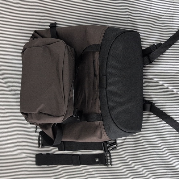 Men's Brown and Black Backpack - Picture 2 of 3